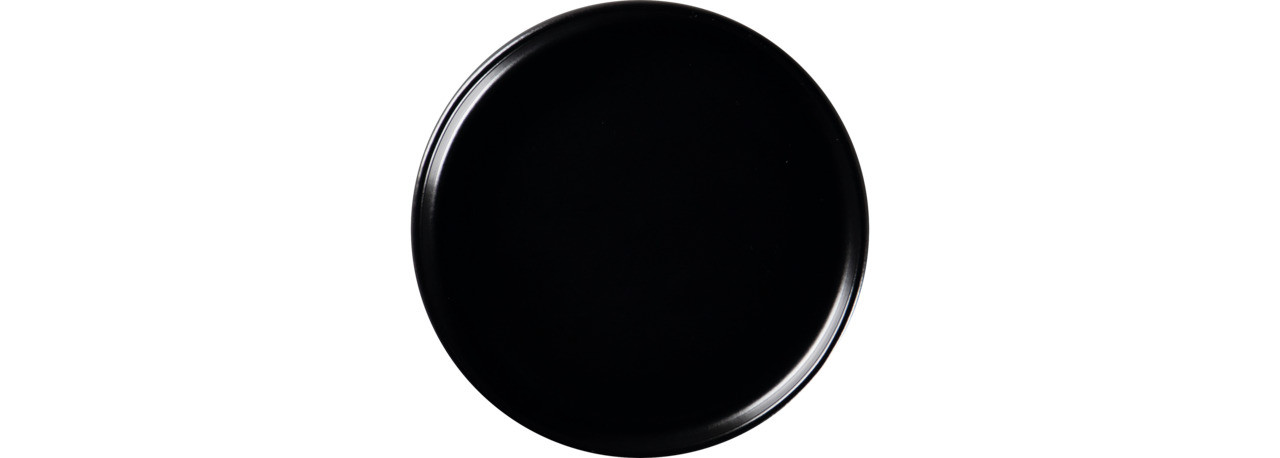 Nordic, Teller flach ohne Rand / Deckel ø 160 mm schwarz für NOBW16